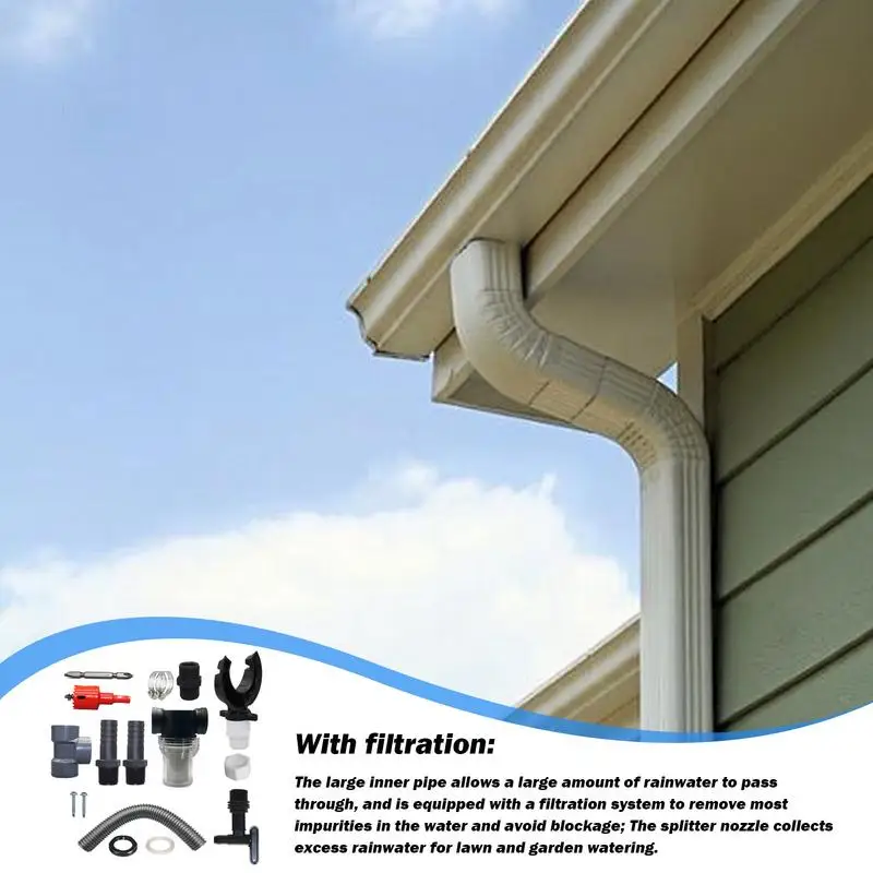 Rain Water Catching System Rainwater Harvesting System Efficient Rain Barrel Kit For Rainwater Collection From Gutter Rainwater