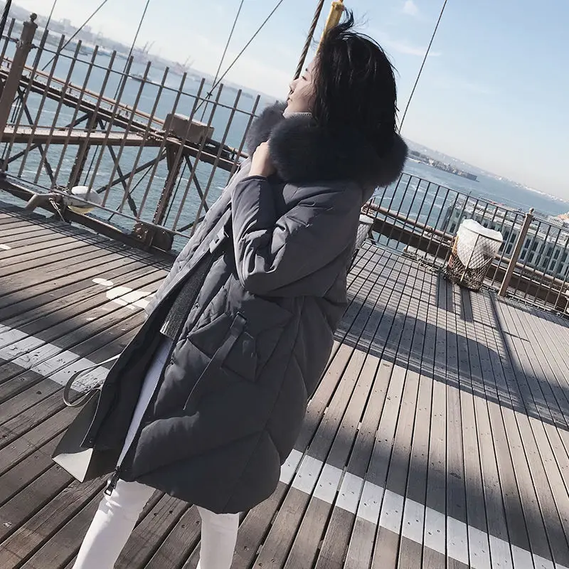 2025년 겨울 여성용 다운 자켓 출퇴근용 따뜻한 후드 구스 다운 자켓
