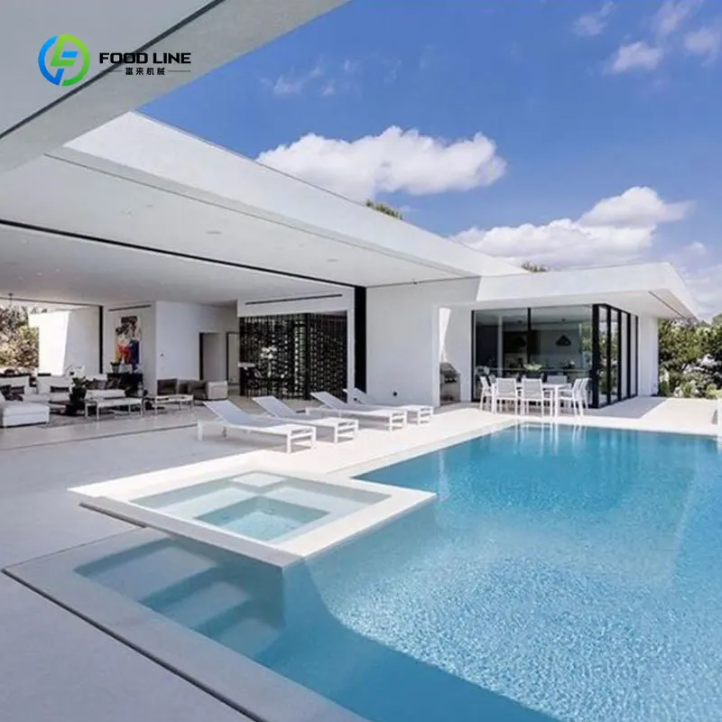 31x16ft Large Inground Family Swimming Pool Lake House Spa with Outdoor Features Custom