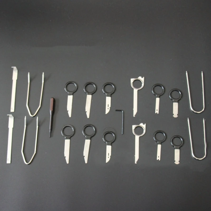 Tooling Radio Removal Tool Removal Keys Stereo Removal Tool Car Speaker Disassembly Tool 20Pcs Professional