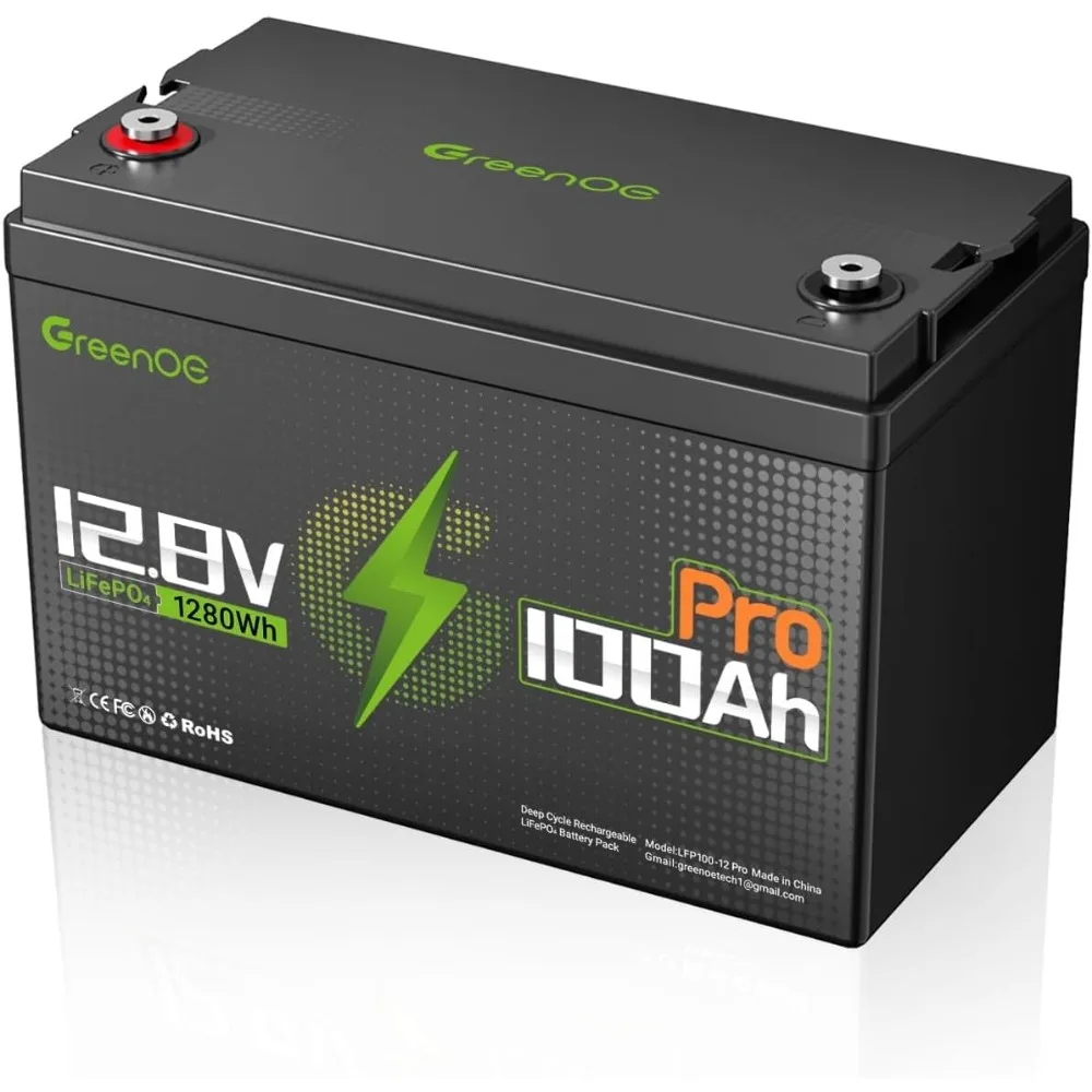 12V 100Ah BCI Group 31 LiFePO4 Battery,Built in 100A BMS,15000 Deep Cycles Rechargeable Lithium Battery Prefect for Solar System