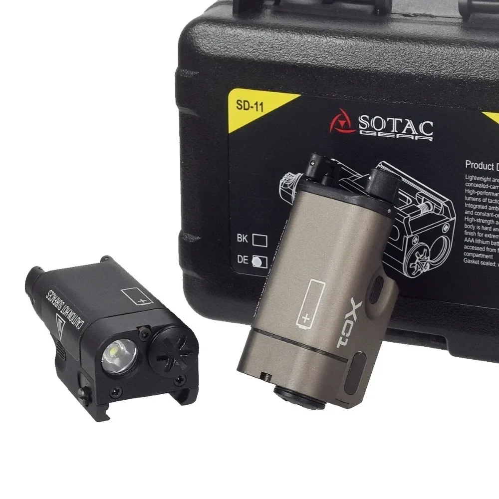 Powerful Tactical XC1 LED Flashlight Upgrade Metal Outdoor Hunting Pistol White Light LED Momentary-on Suitable for 20mm Rail