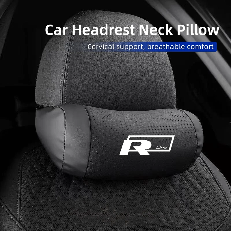 

Car Seat Headrest Leather Head Support Protector Cushion For Volkswagen VW Passat Golf Tiguan Polo Scirocco Jetta CC T-ROC