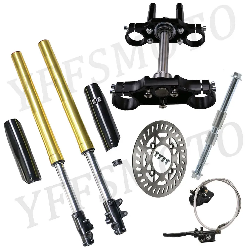 Upside Down Front Fork Shocks Suspension Triple Tree Caliper Rotor Pit Bikes SSR