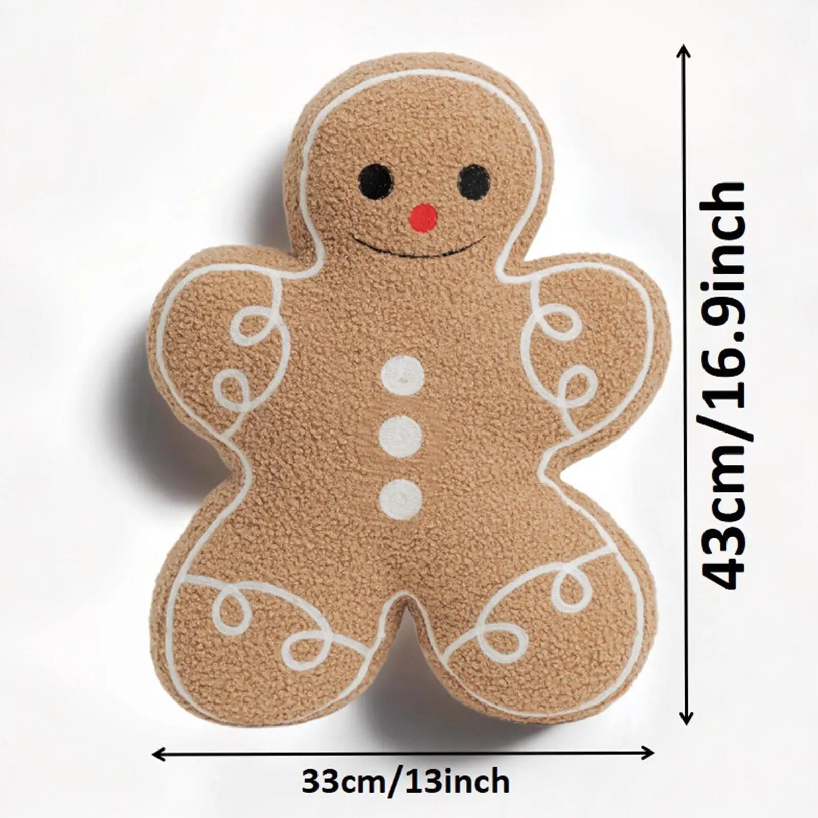 Sierkussen Leuke cartoonpop Gingerbread Man voor vakantie-kerstslaapkamer