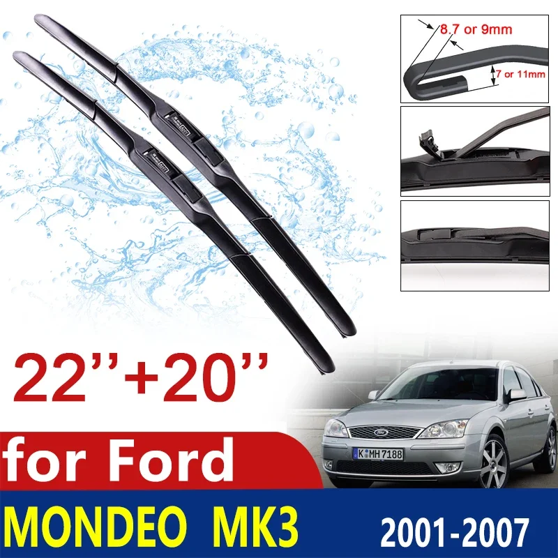 

for Ford Mondeo MK3 2001~2007 2004 2005 2006 Front Windscreen Windshield Wipers Car Wiper Blade Car Accessories