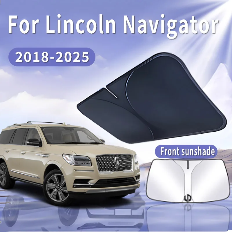 

Foldable Car Sun Visor For Lincoln Navigator 2018~2025 Front Windshield Sunshade Heat Insulation Summer Cooling Auto Accessories