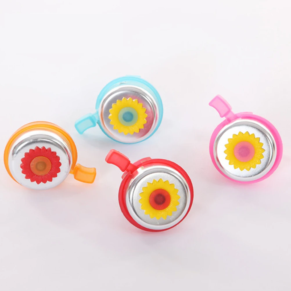 

Sunflower Shaped Kids Bike Bell Handlebar Ringer Horn Crisp Sound Cycling Accessory For Children Bicycles Red