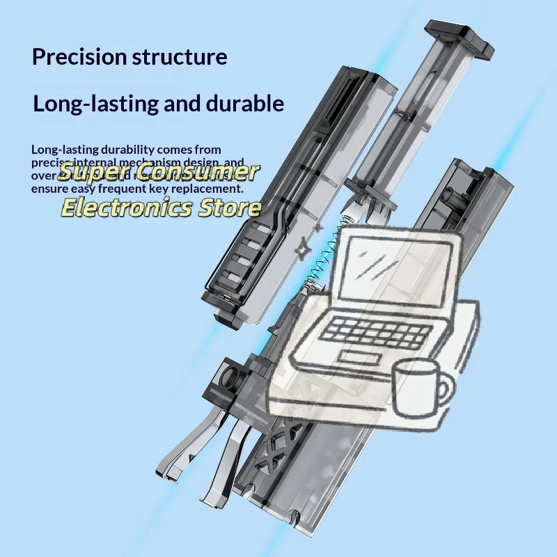 1/3/5PCS OEM 2-in-1 Keycap & Switch Puller Set – Precision Steel Tool for Mechanical Keyboards,Safely Removes Keycaps & Switches