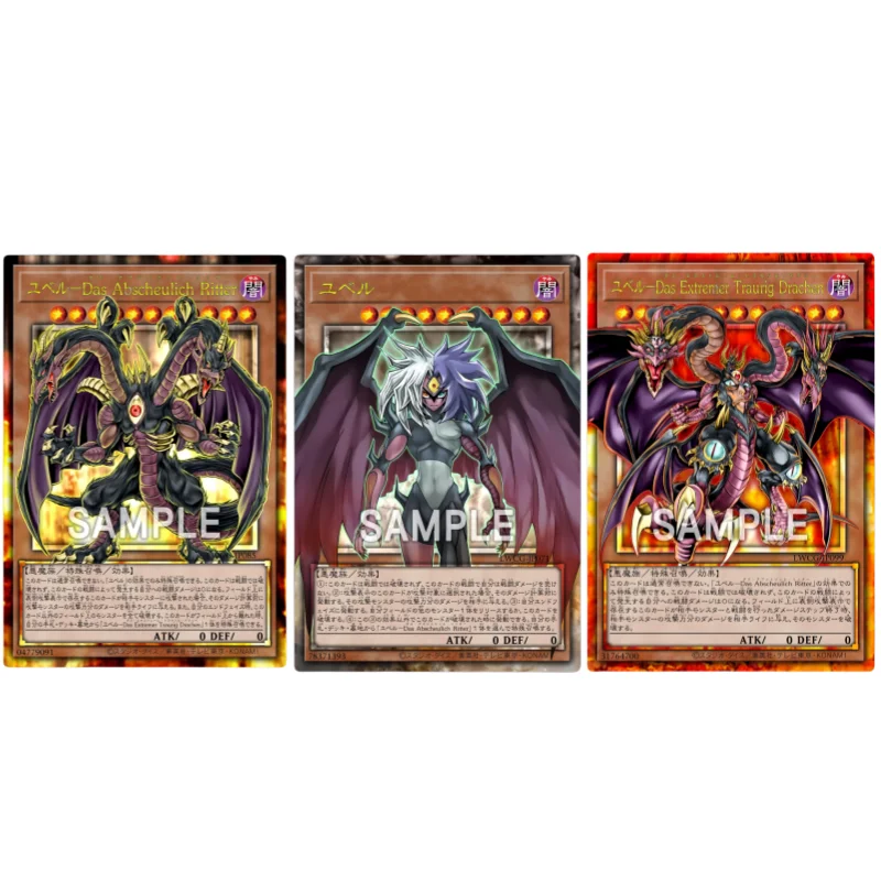 Yu Gi Oh Card Yubel The Ultimate Nightmare Terror Incarnate Anime Game Characters Self Made Collection Full Picture Card DIY Toy