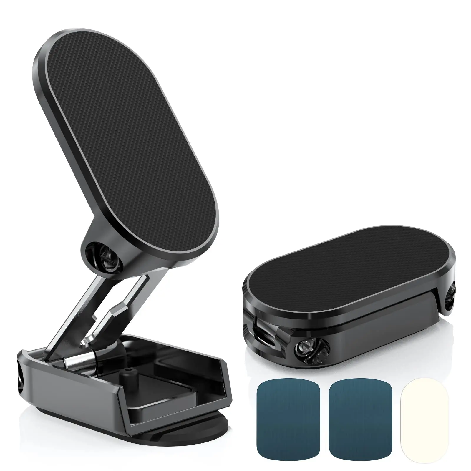 

Металлический магнитный автомобильный держатель для мобильного телефона, складная магнитная подставка для мобильного телефона в автомобильной поддержке GPS для iPhone Xiaomi 360 ° Вращающийся Moun