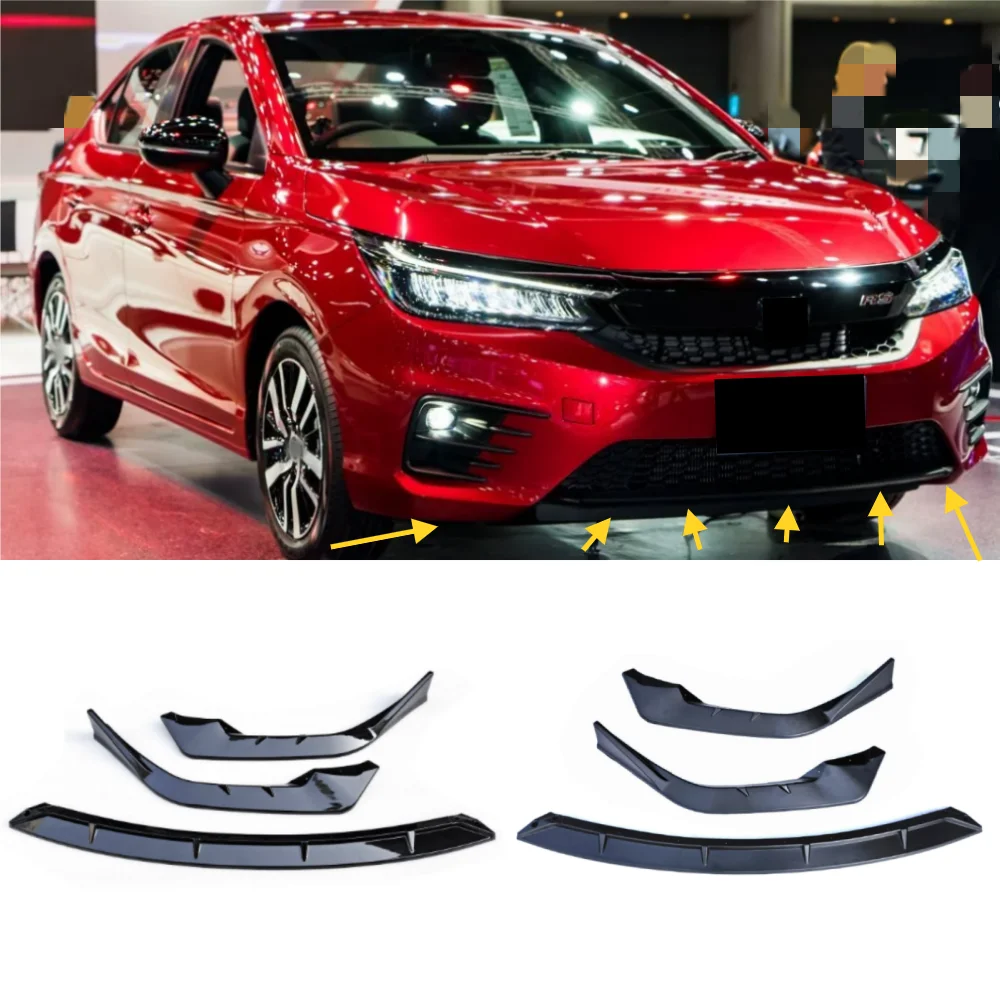 

Для Honda CITY 2020-2023 автомобильный передний бампер нижняя губа RS стиль спойлер сплиттер