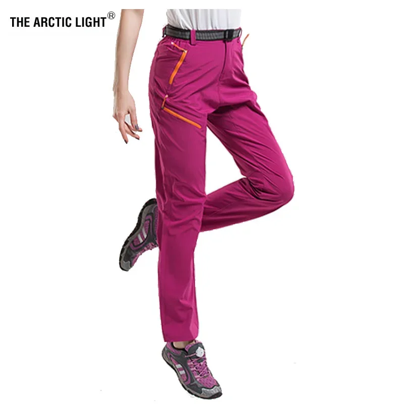 THE LIGHT Outdoor Camping & Hiking Pants Women Summer Thin Quick Dry Climbing Trekking Trousers Female Easy Elastic