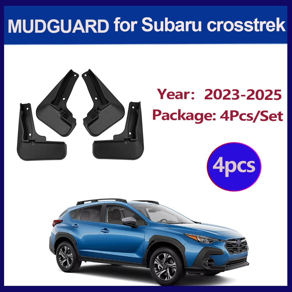 

2023 2024 Black Mud Flap Front Rear 4pcs FOR Subaru Crosstrek XV Mud Flaps Guard Splash Mudflaps Mudguard Fender Car Accessories