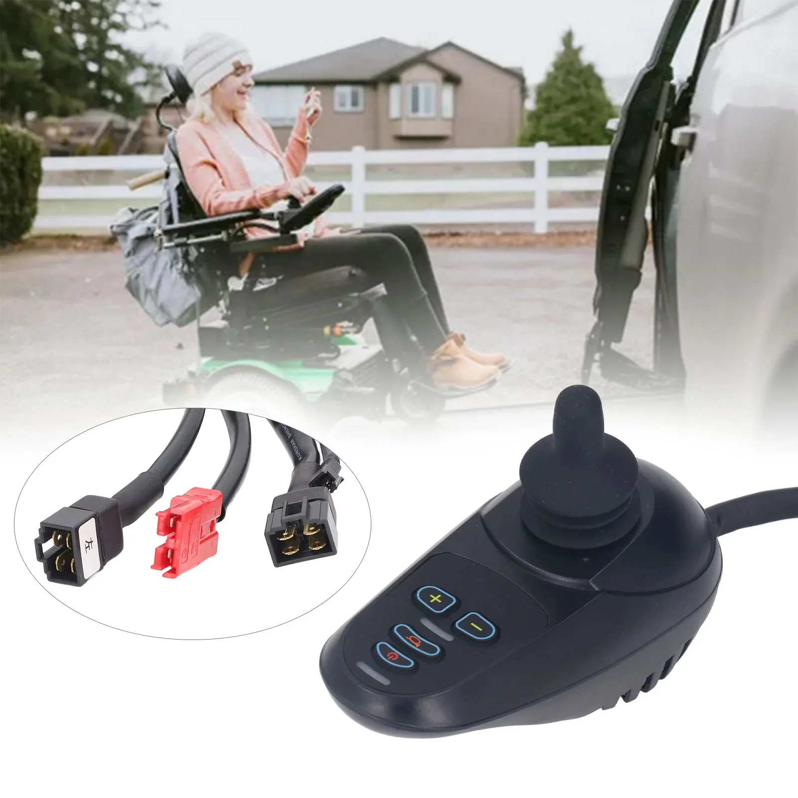 Electric Wheelchair Controller Joystick Controller 45A DC24V Perfect Fit EABS Parking Fast Heat Dissipation for Replacement