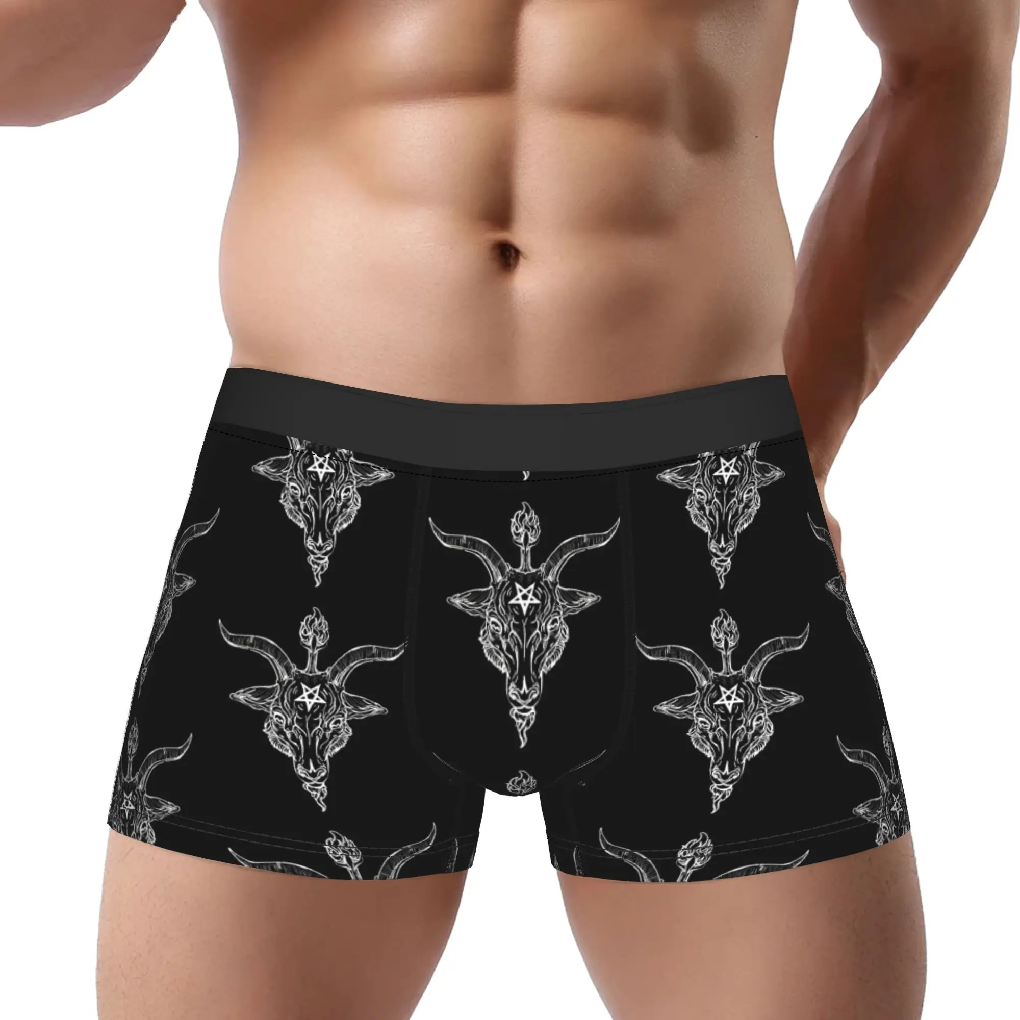 

Baphomet Underwear Man Polyester Boxer Briefs Underpants Printed