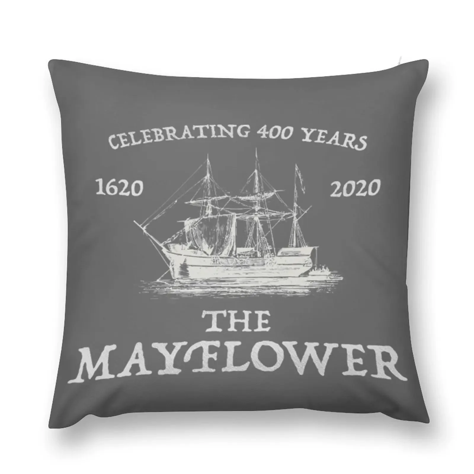 Mayflower T-ShirtMayflower Voyage 400th Anniversary Mayflower Descendents Gift Throw Pillow Sitting Cushion pillow