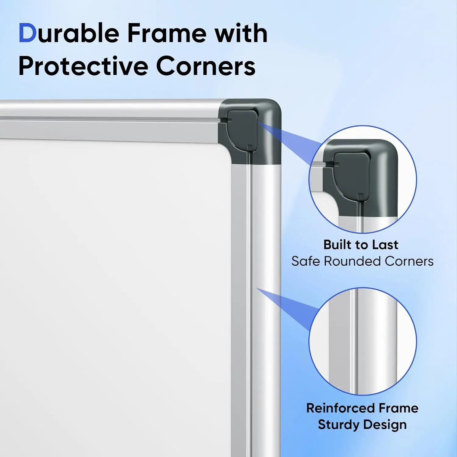 Large 48x36 Inch Magnetic Whiteboard with Silver Frame, Includes Markers, Magnets & Eraser for Office, Classroom