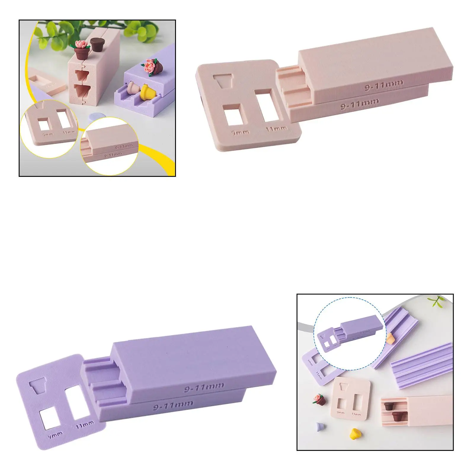 

Мини-цветочный горшок 9мм 11мм с измерительными метками для создания 3D горшечных растений