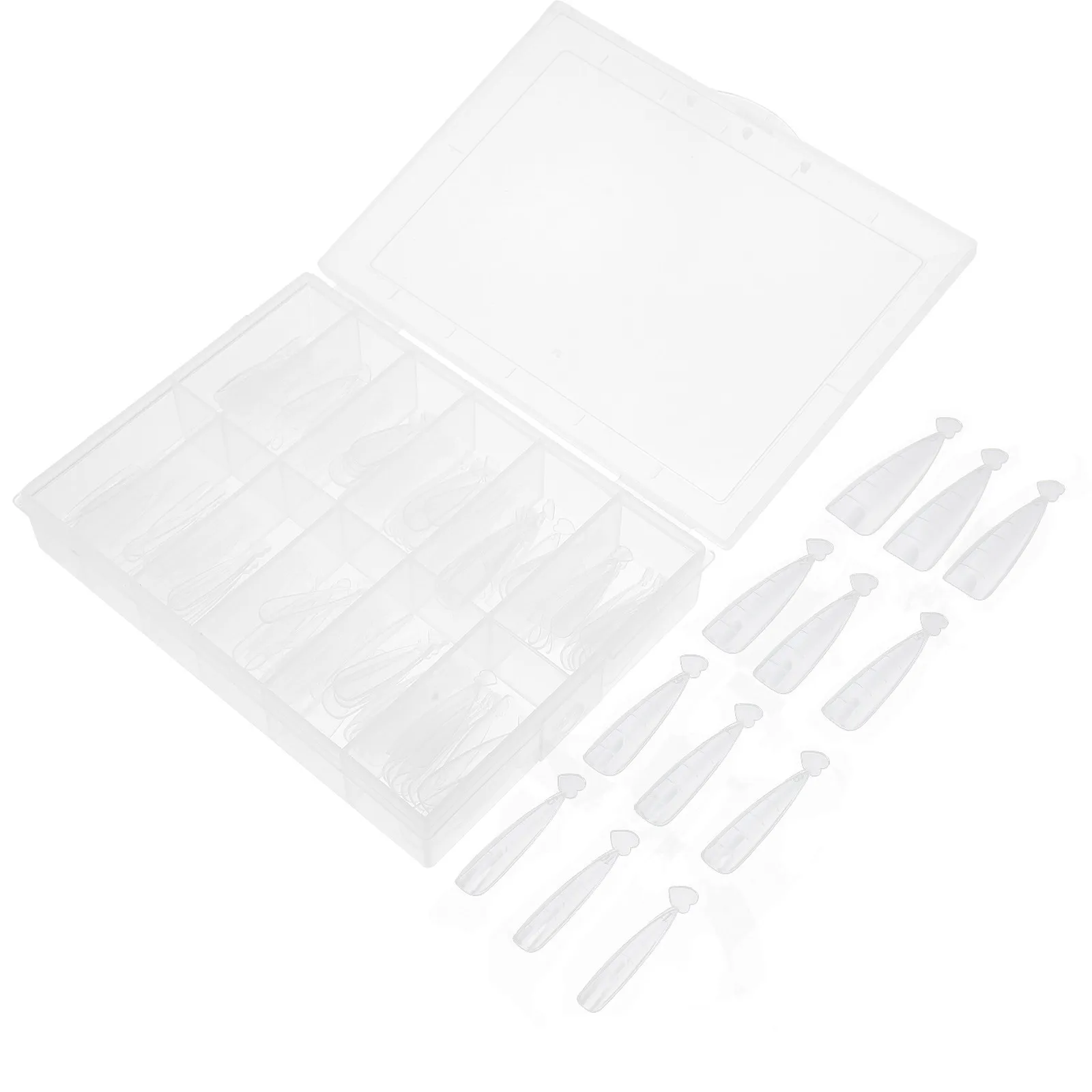 

120Pcs Clear Full Cover False Nails Natural Transparent Fake Nail Tips Salon DIY Design Accessories for Wedding Party Daily Use