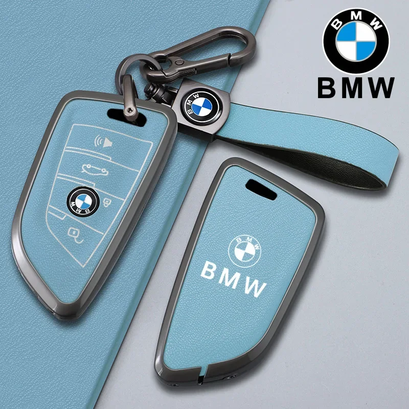 for BMW X1 X3 X5 X6 X7 1/3/5/6/7 Series G20 G30 G32 G11 F15 F16 F20 Z4 F48 F39 G01 G02 G07 New Alloy Car Remote Key Case Cover