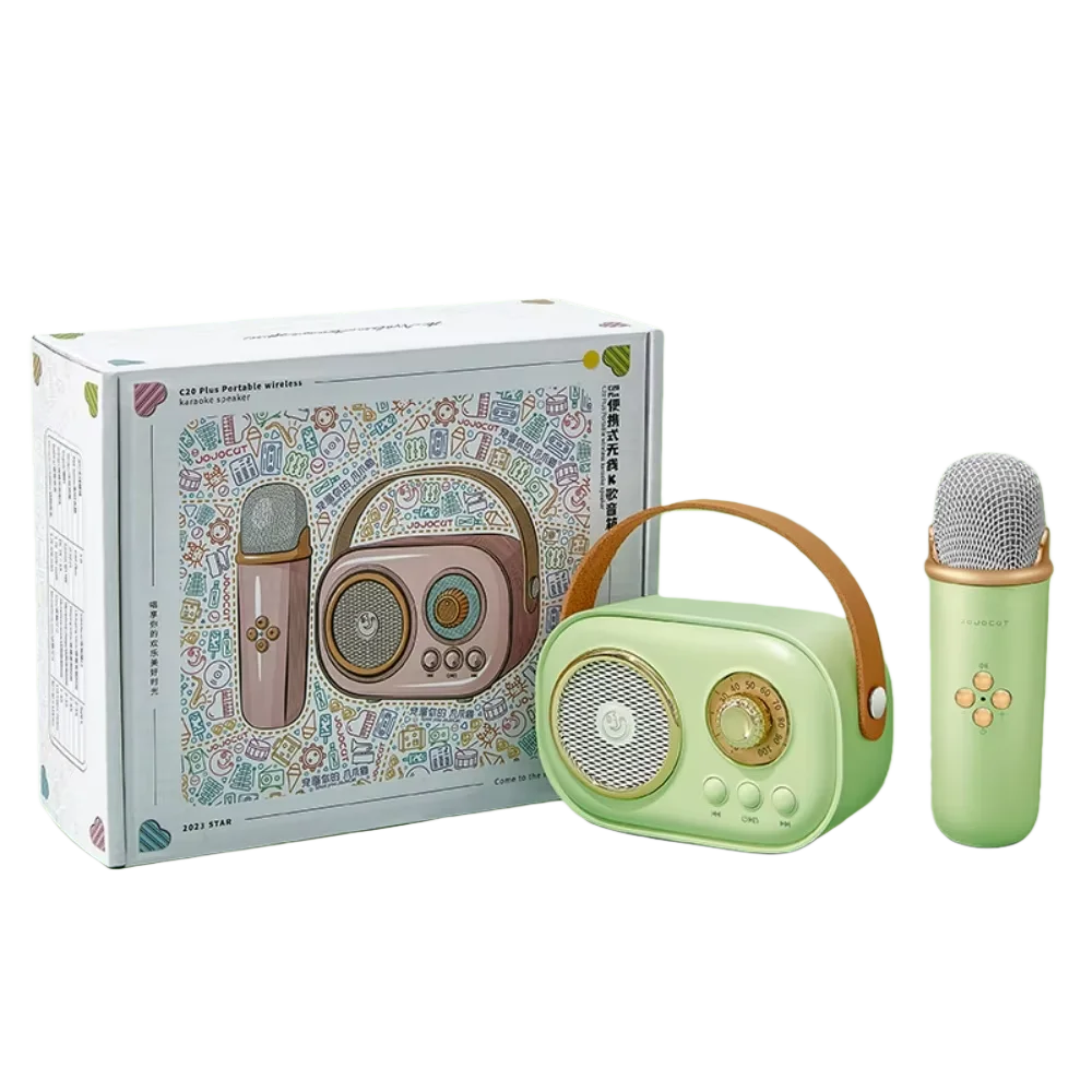 

Bluetooth-совместимая караоке-машина с 1-2 беспроводными микрофонами, портативная акустическая система PA для дома, семейной вечеринки, подарки для детей