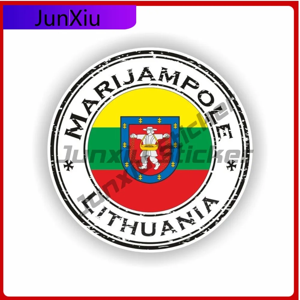 

Marijampole Lithuania Seal Sticker Round Cute Wall Helmet Durable Vinyl Car Modification Vinyl Decal For Car Truck SUV Window