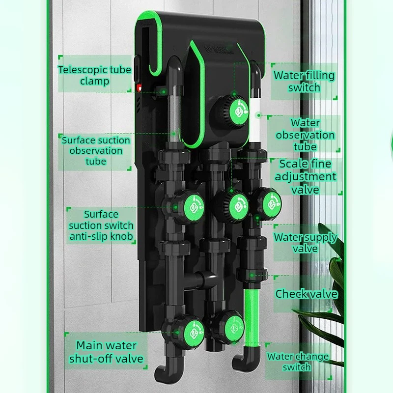 Y1S Siphon Backpack Aquarium Filters Fish Tank Upper Filter Changed Bottom Filter External Hanging Filters Oil Film Removal