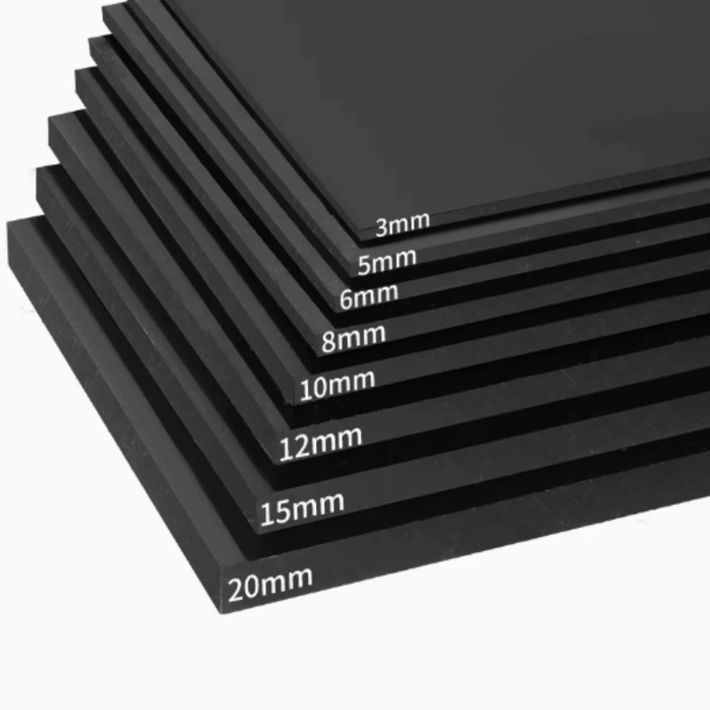 Black HDPE Board Wear Resistant PE Plate Polyethylene Handmade Model Plastic Gaskets Cutting Carving Processing Thick 1mm-30mm