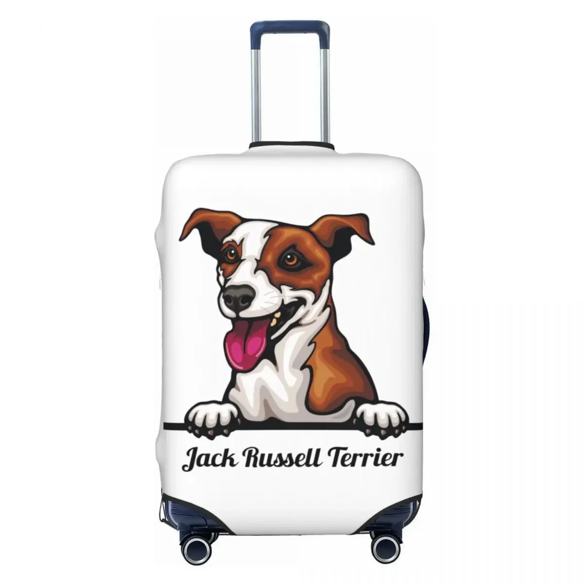 

Custom Peeking Dog Jack Russell Terrier Luggage Cover Fashion Suitcase Protector Covers Suit For 18-32 inch