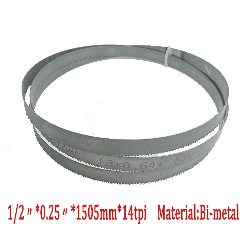 Hochwertige Metall bearbeitung 59.3 "x 1/2" x 0.25 "oder 1505*13*0.65*14tpi Bimetall m42 Metallband sägeblatt