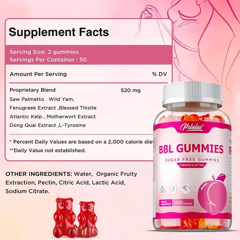 BBL Gummies for Women - Enhance Confidence, Promote Natural Growth of Buttocks, Shape Natural Curves