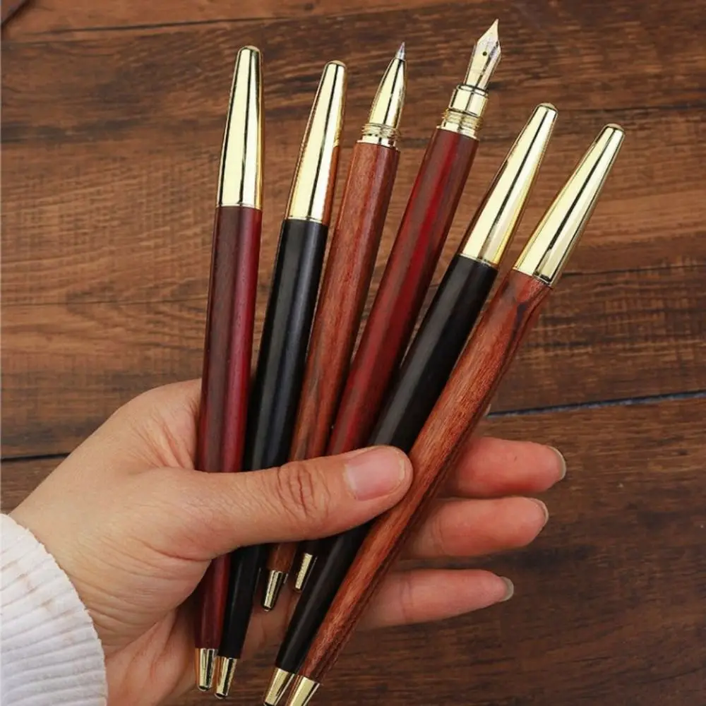 

High-end Busines Wood Fountain Pen Exquisite Smooth Writing Calligraphy Fountain Pen Luxury 0.5mm Business Signature Pen Student