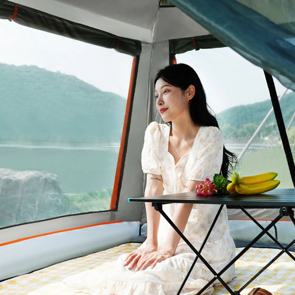 2.4 متر دش خيمة مع المظلة خيمة تخييم مقاومة للماء أدوات تخييم للسفر المحمولة خيمة دش الشاطئ 3-4/4-6 أشخاص