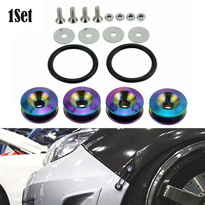 Universal Fit Finish Bumper Quick Release Front Rear Bumper Fastener For Car Bumper Trunk Fender Hatch Lid Colorful