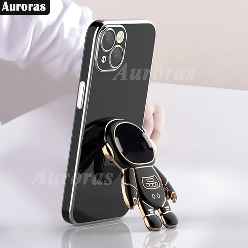 Auroras For Motorola Edge 40 Neo 5G Case With Astronaut Kickstand Frosted Silicone Shockproof For Moto Edge 40 50Pro FusionCover