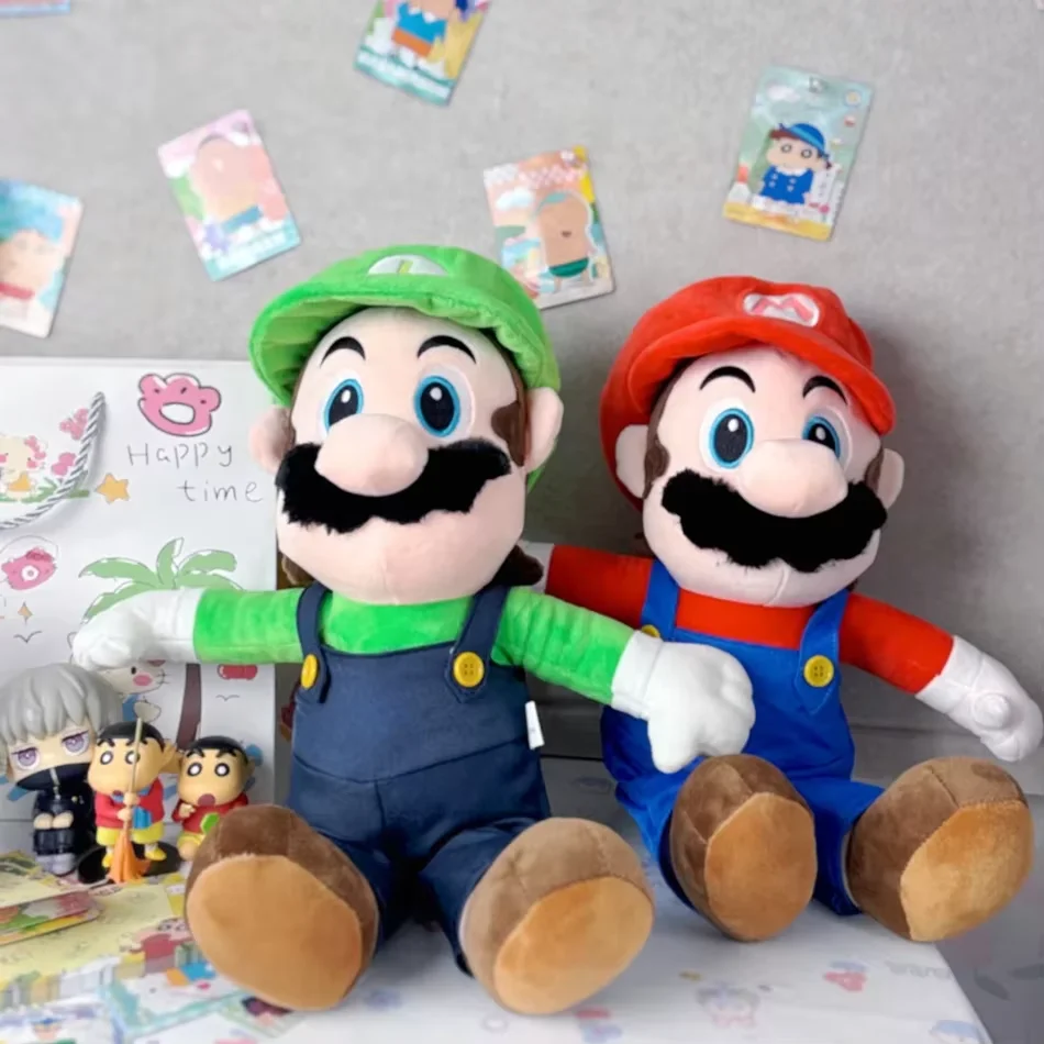 

1-2 шт. плюшевые игрушки Марио, плюшевые игрушки Луиджи, аниме-куклы, плюшевые игрушки для детей, отличный подарок на Рождество и день рождения для детей