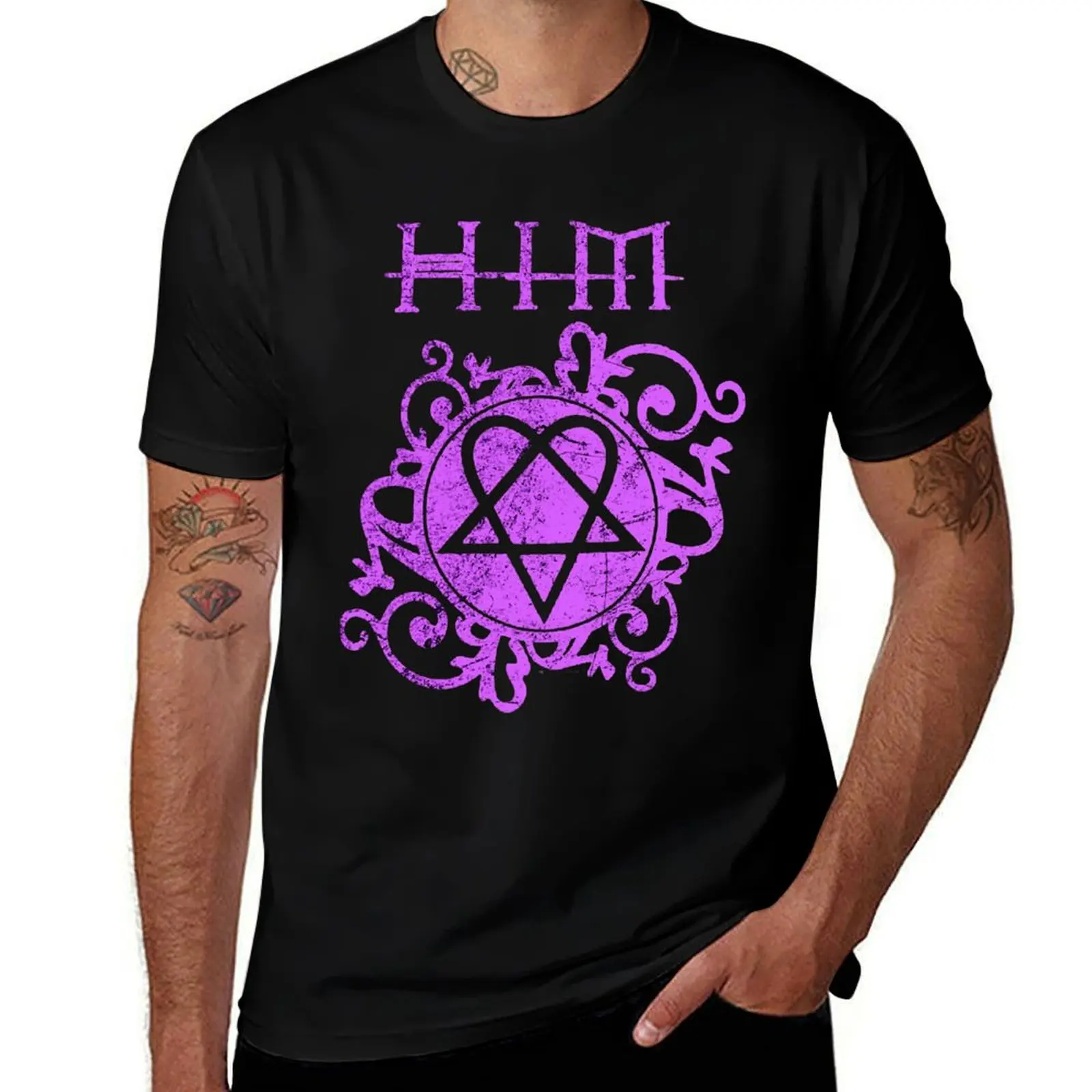 

Vintage Photograp Him Ville Valo Band Romance Awesome For Movie Fan T-Shirt black cotton t-shirt plain for man package T-Shirt