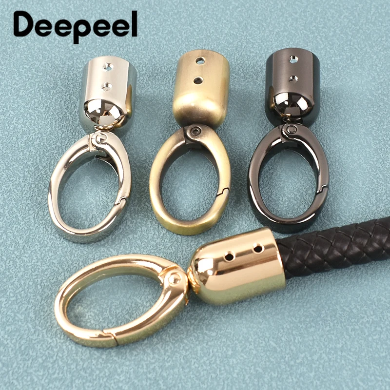 2/4/10Pcs Deepeel 15mm Metal Buckles Tassel Cap Clip Clasp for Bag Strap Connector Hanger Stopper Cord Hook Hardware Accessories