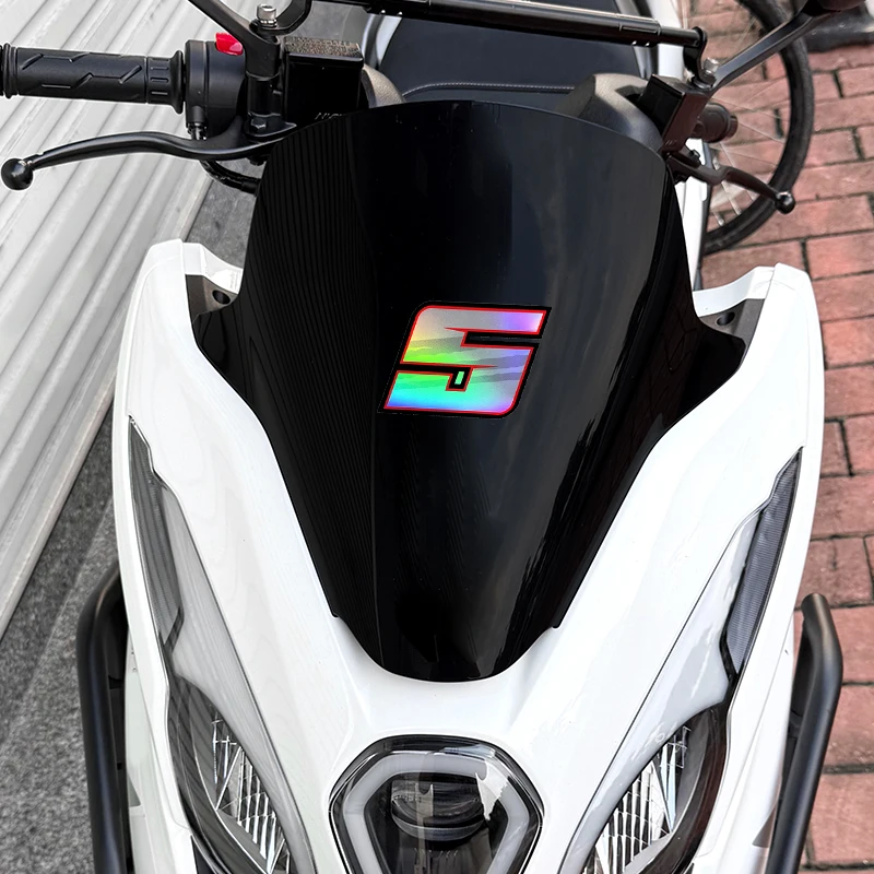 Laser Number Motorcycle Sticker Waterproof Motorbike Scooter Body Helmet Box Car Window Universal Vinyl Decal