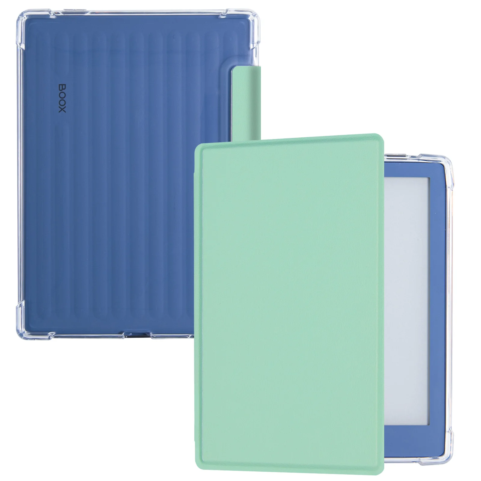 Case for Boox Go 6 (Gen I/II),Clear Soft TPU Back Cover,Lightweight Flexible Transparent PU Leather Cover with Auto Wake/Sleep