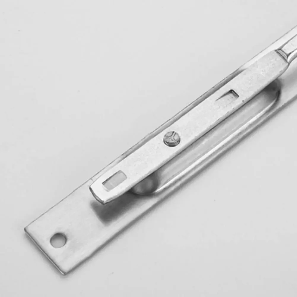 

Door Flush Bolt Smooth Stainless Steel Composite Door Concealed Door Security Door Silver Tools 2 Pack Accessories