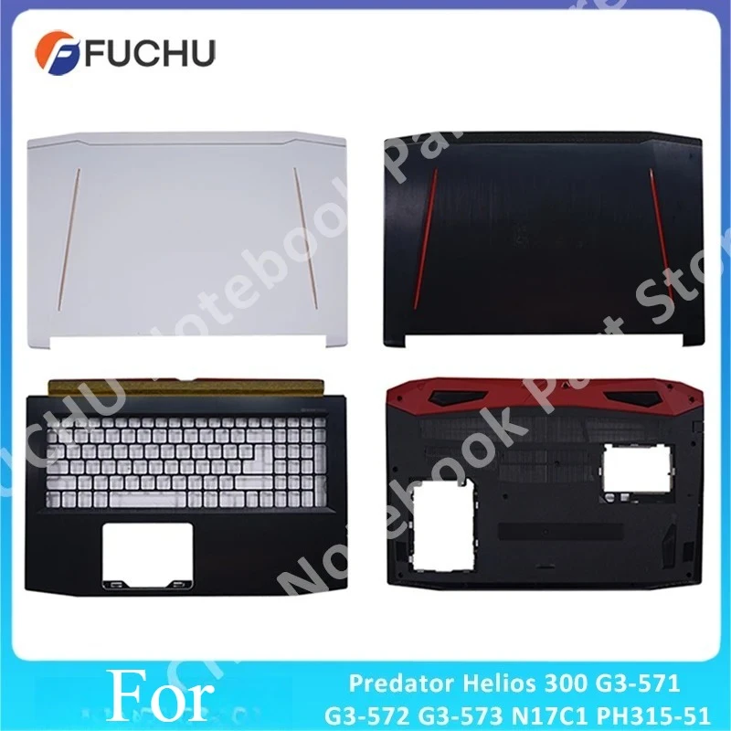 

For Predator Helios 300 G3-571 G3-572 G3-573 N17C1 PH315-51 LCD Back Cover/Bezel/Palmrest/Bottom Case/Hinges