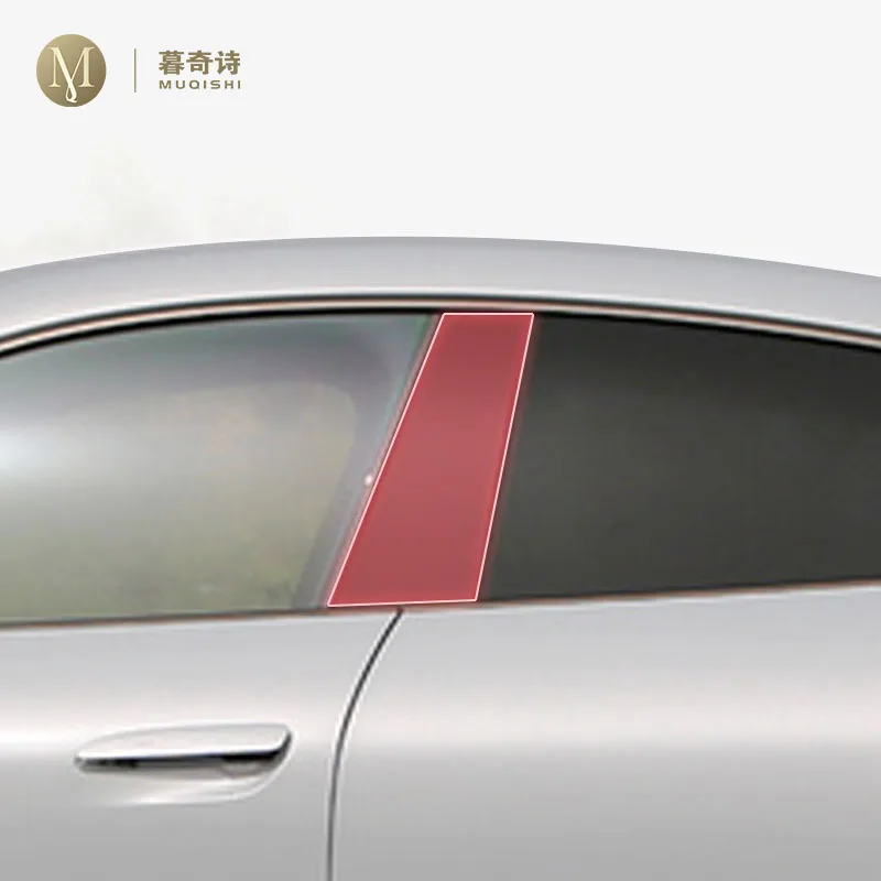 

pre cut car B/C pillar anti scratch PPF/TPU protective film transparent/carbon fiber sticker For Porsche Taycan 2020-2025