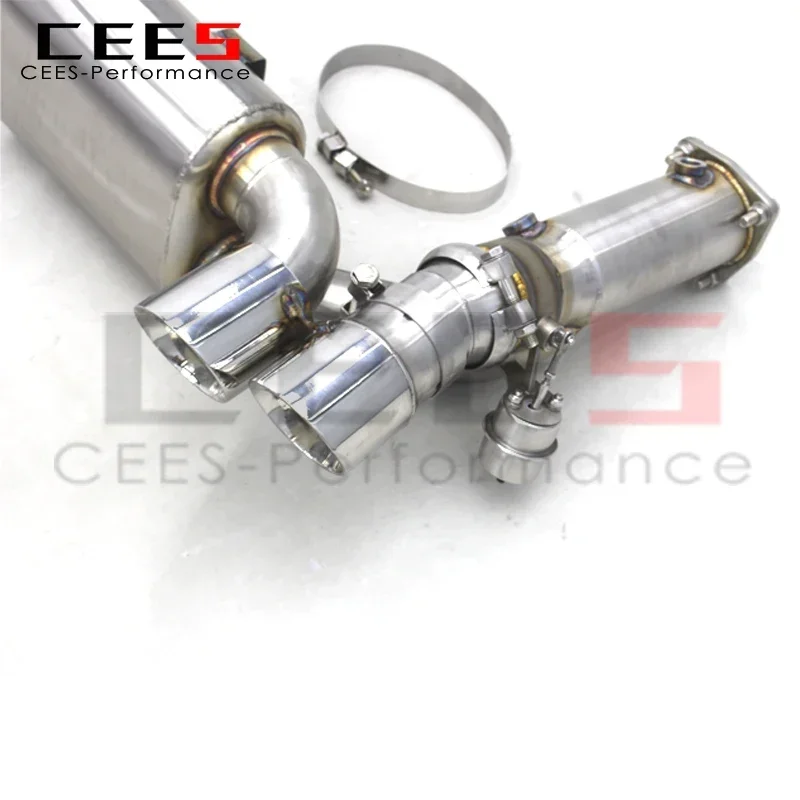 أنابيب عادم CEES Catback لبورشه 911 997/997.1 توربو 3.6 2004-2012 SS304 نظام عادم السيارة من الفولاذ المقاوم للصدأ كاتم صوت الهروب