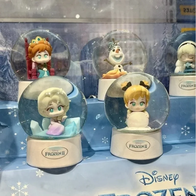 Disney Cartoon Frozen Blind Box Mysterious Surprise Box Elsa Anna Olaf Figurka Crystal Ball Series Model Zabawki Prezent świąteczny