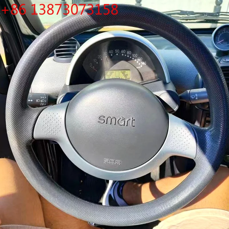 Custom Hand Stitched Style Full Coverage Steering Wheel Cover for Smart 452 ROADQTER Cabriolet De 2-spoke Wheel 2005 2006 2007