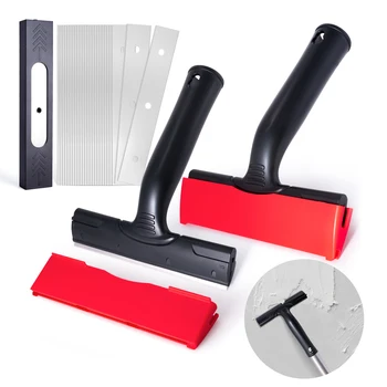 מברשת ניקוי EHDIS T-Handle לניקוי רכב, סרט צבע חלון זכוכית מדבקה הסרת סכין סקווי ביתית 6 אינץ 'סכיני גילוח