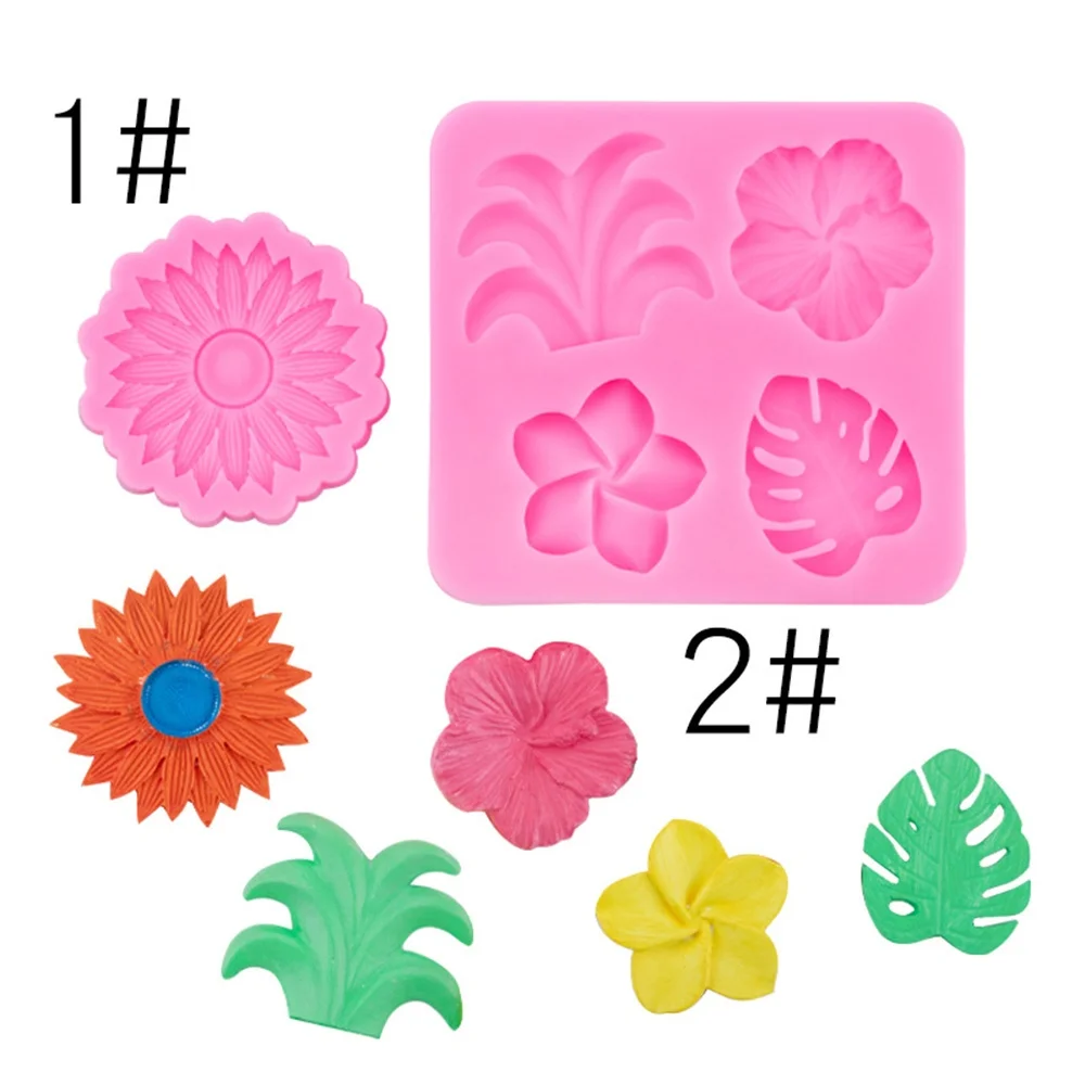 Leaf Silicone Mold Utility Reusable 2 Specifications Silicone Kitchen Bar Supplies Leaf Mold Healthy And Harmless Craft Mold