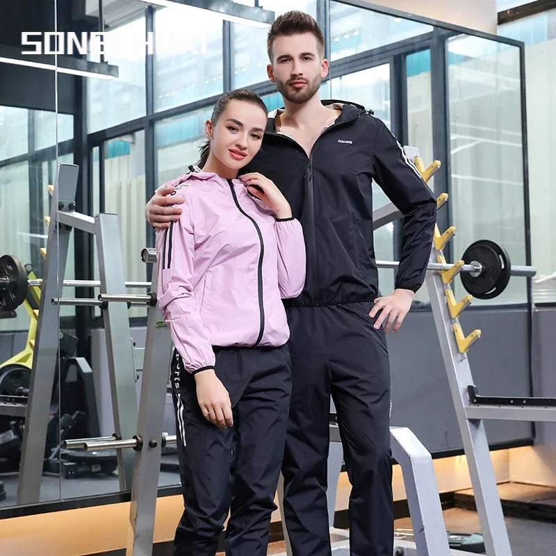 

Sauna Suit Men Burning Sportswear Women Tracksuit Gym Clothing Set Fitness Bodybuilding Weight Loss Sweating Suit Plus Size